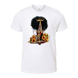 Custom Strong Woman with Sunflowers Graphic Tee